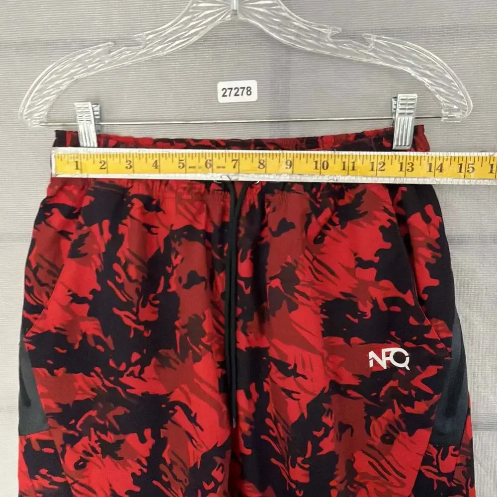 NFQ Men's Small Red Camo Performance Pants With Zip Pockets